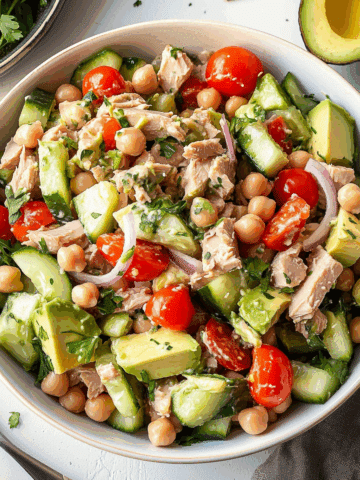 Avocado Chickpea Tuna Salad