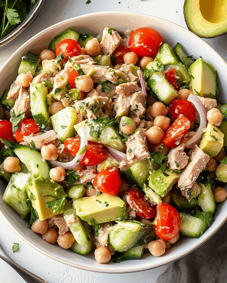 Avocado Chickpea Tuna Salad