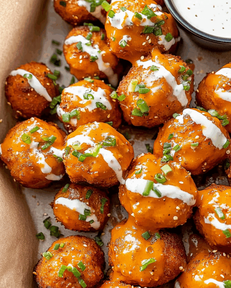 Buffalo Cauliflower Meatballs