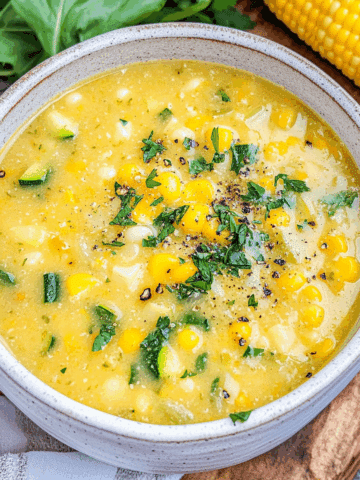 Comforting Corn and Zucchini Chowder
