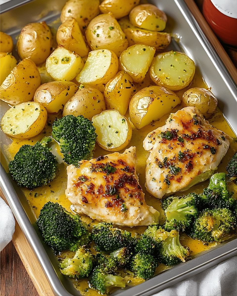 Creamy Chicken Sheet Pan Dinner