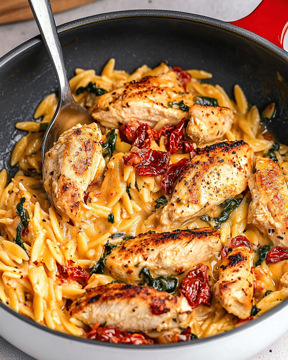 Creamy Sun-Dried Tomato Chicken Orzo