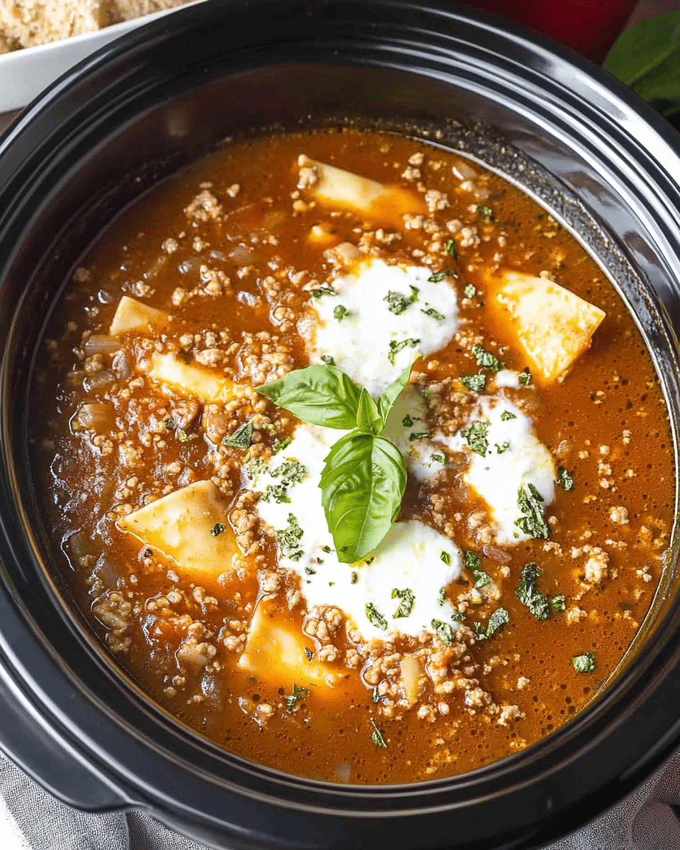 Crockpot Lasagna Soup