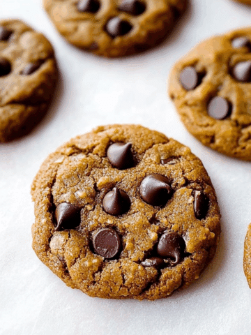 Flourless Almond Butter Chocolate Chip Cookies