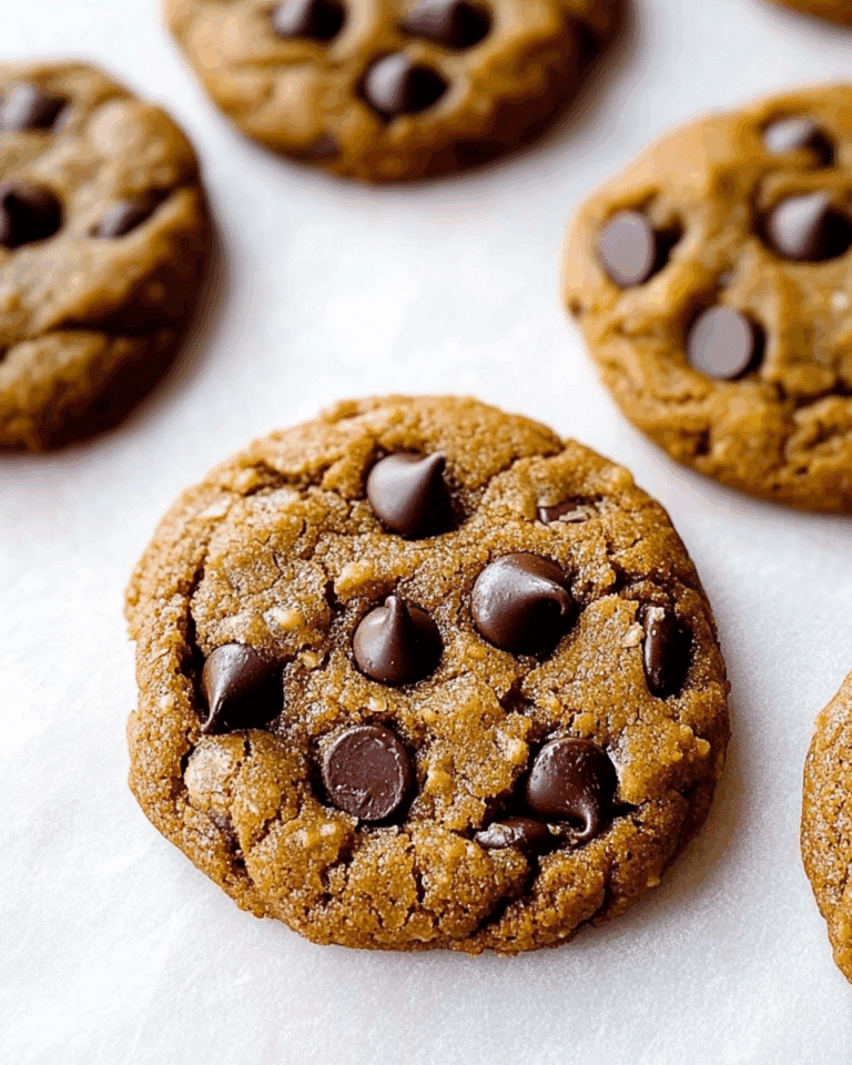 Flourless Almond Butter Chocolate Chip Cookies