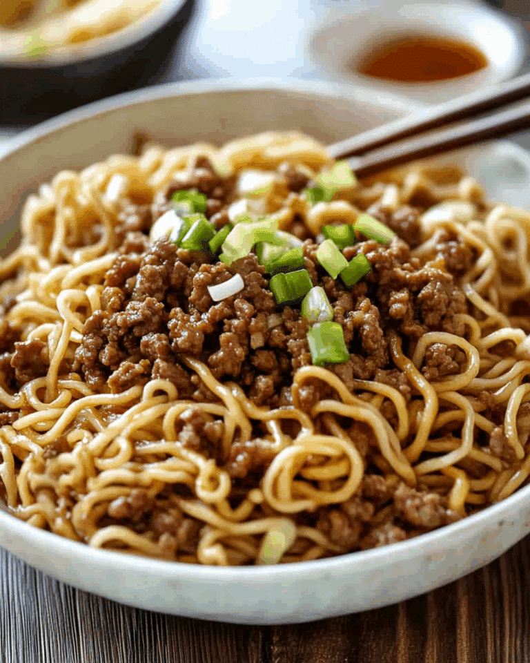 Mongolian Ground Beef Noodles