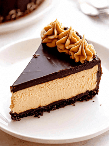 No-Bake Peanut Butter Cheesecake with Chocolate Ganache