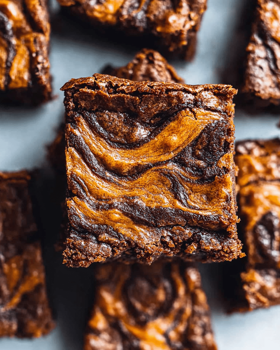 pumpkin cheesecake swirl brownies