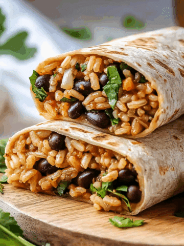 Rice and Black Bean Burrito