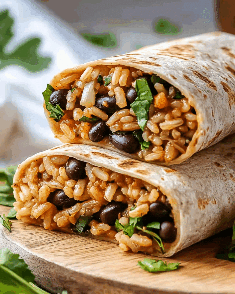 Rice and Black Bean Burrito