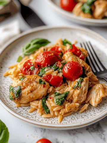 Tomato Parmesan Chicken and Orzo