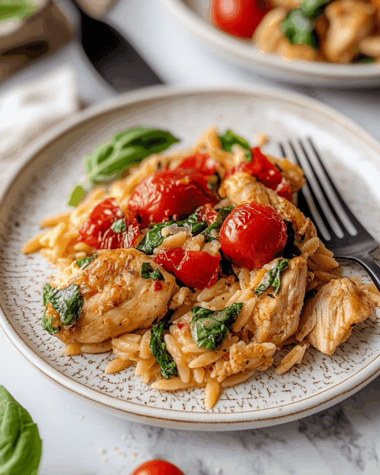 Tomato Parmesan Chicken and Orzo