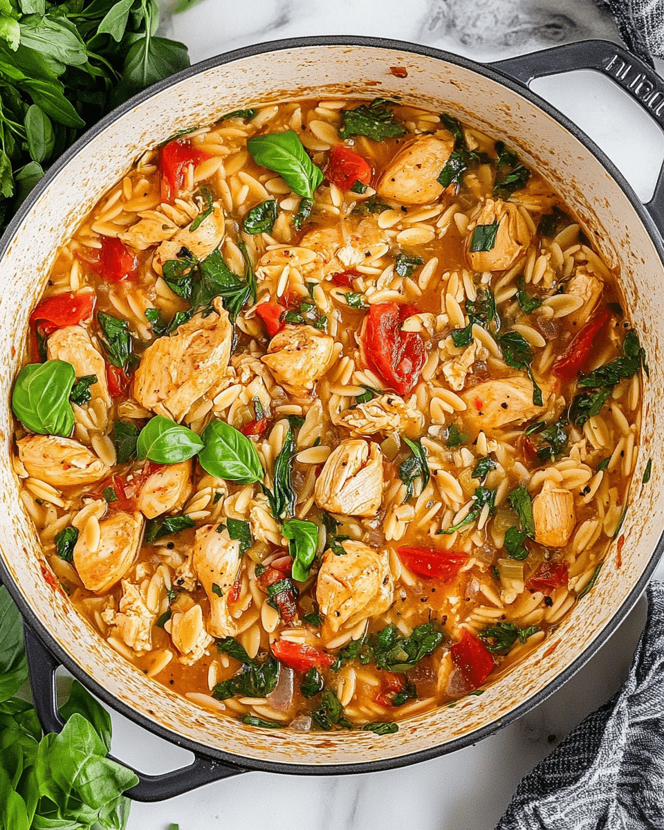 Tomato Parmesan Chicken and Orzo
