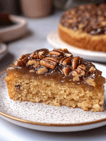 Vegan Pecan Upside Down Cake