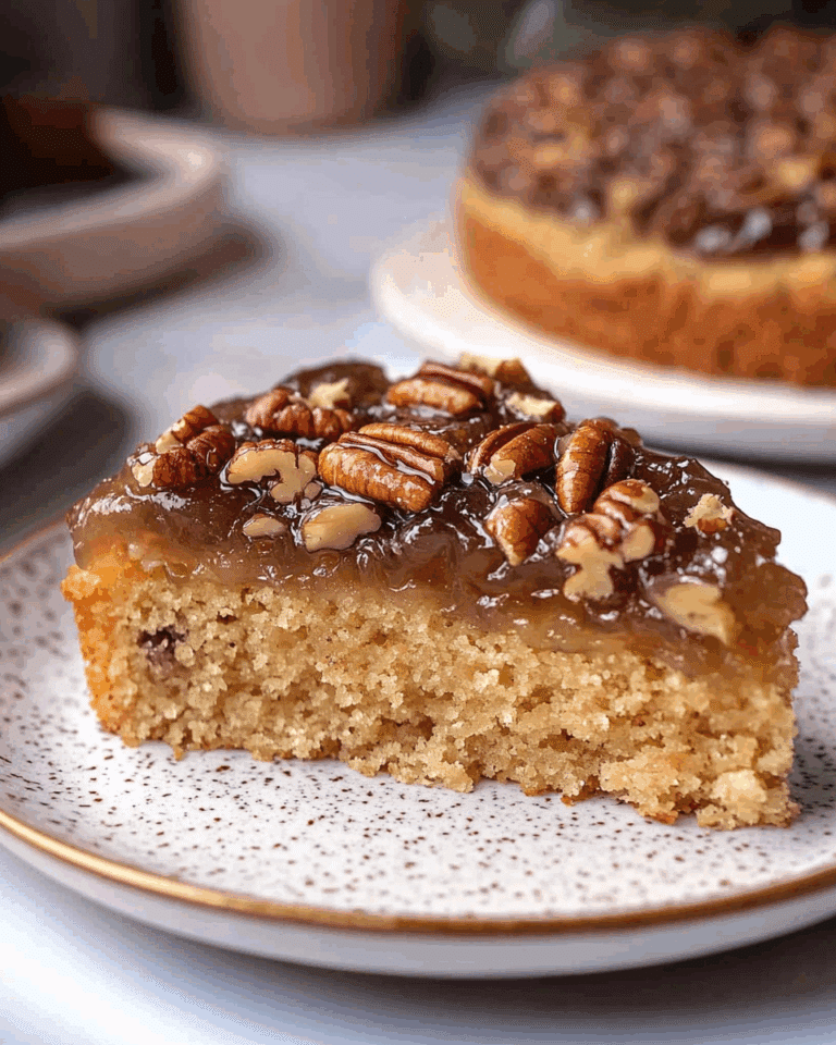 Vegan Pecan Upside Down Cake