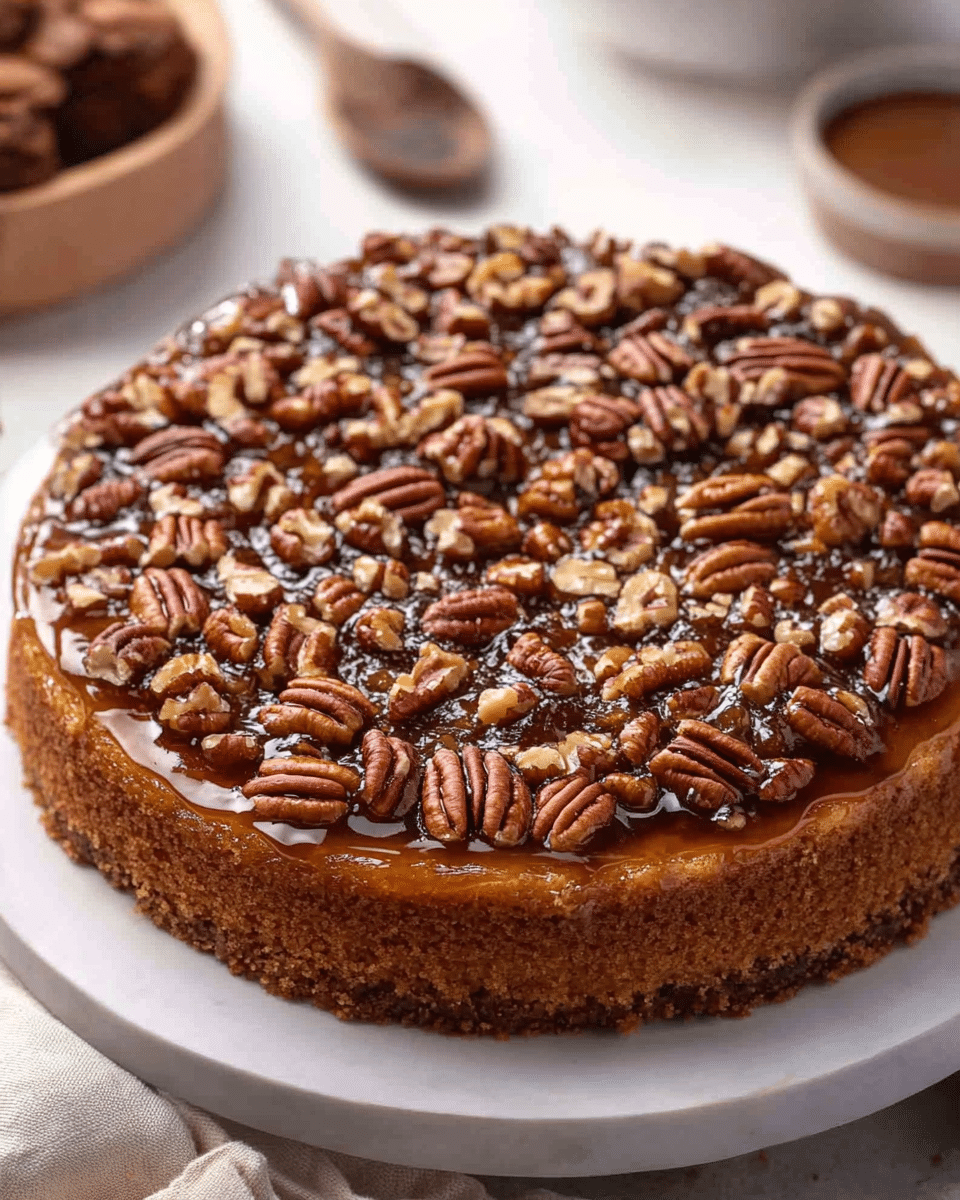 Vegan Pecan Upside Down Cake