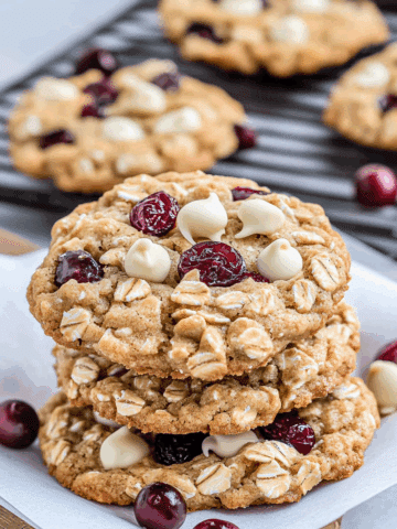 White Chocolate Oatmeal Cranberry Cookies