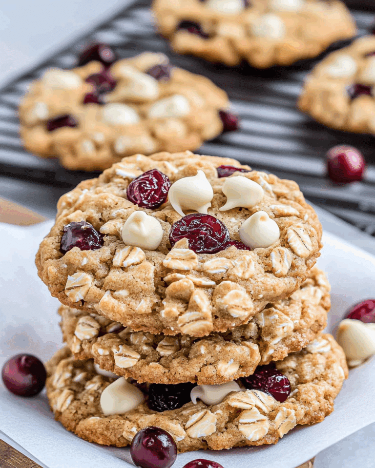White Chocolate Oatmeal Cranberry Cookies