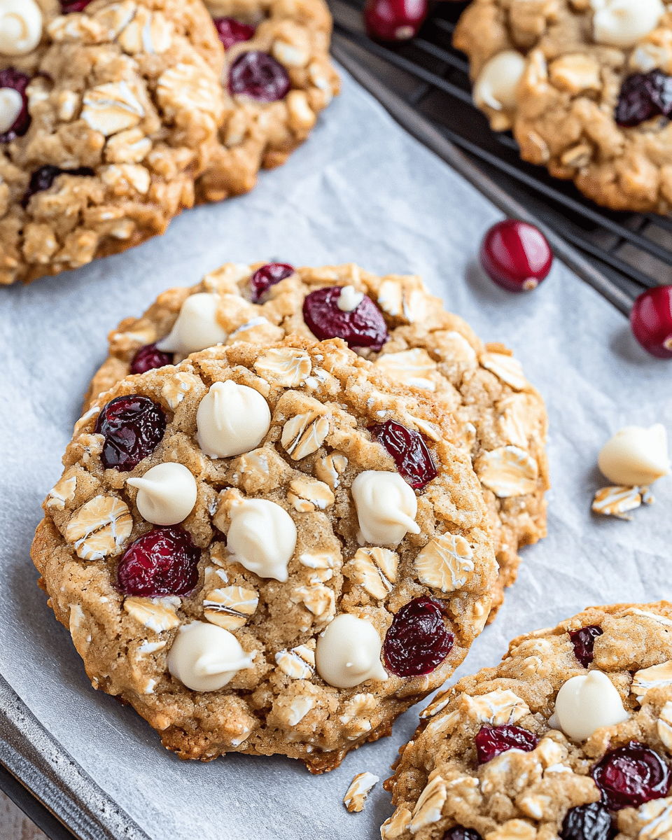 White Chocolate Oatmeal Cranberry Cookies