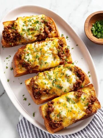 Sloppy Joe Garlic Cheese Bread Recipe