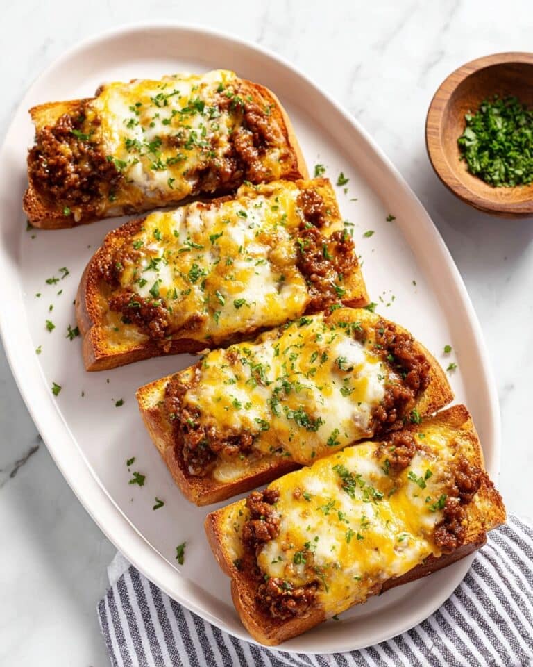 Sloppy Joe Garlic Cheese Bread Recipe