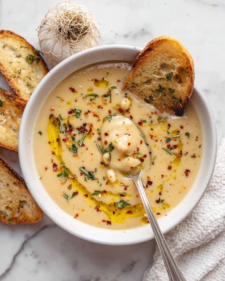 Vegan Garlic Chickpea Soup Recipe