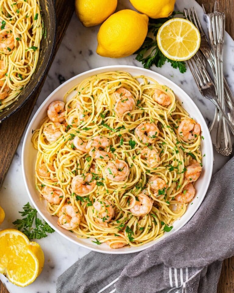 Lemon Butter Shrimp Linguine Recipe