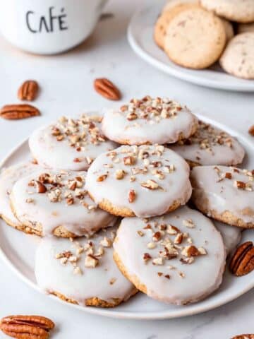 Pecan Sugar Cookies with Maple Glaze Recipe