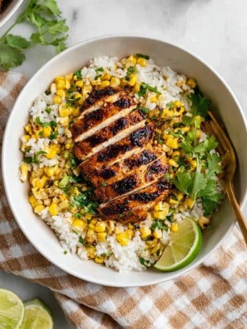 Street Corn Chicken Rice Bowls Recipe