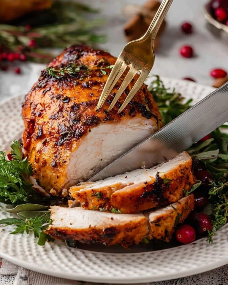 Bourbon Maple Glazed Boneless Turkey Breast Recipe