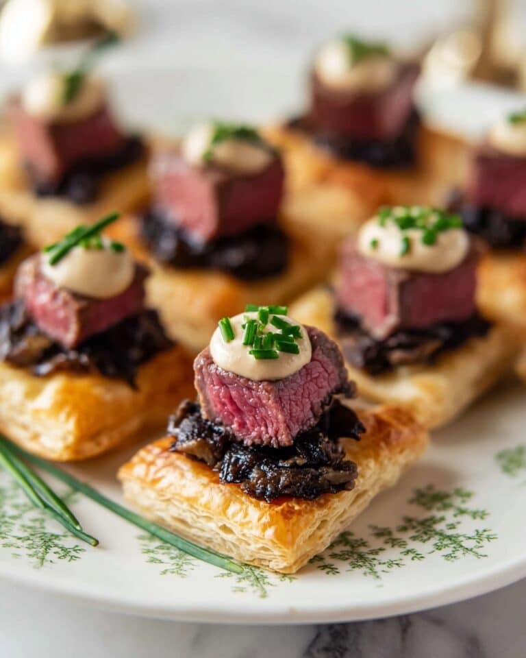 Beef Wellington Bites with Dijon Sauce Recipe