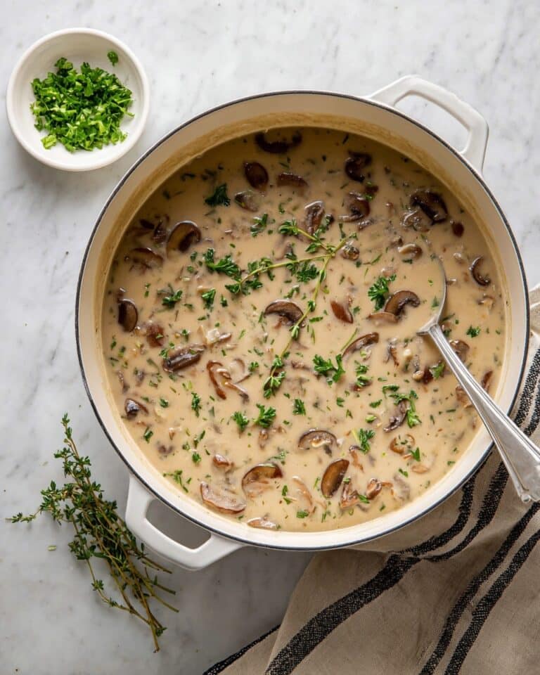 Creamy Vegan Mushroom Soup Recipe