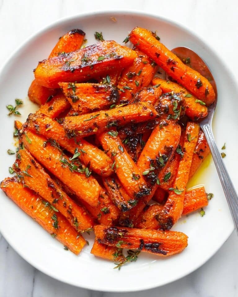 Honey Garlic Roasted Carrots with Coriander and Thyme Recipe