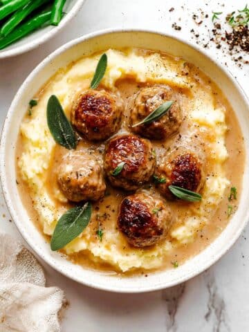 Turkey Meatballs with Savory Gravy Recipe