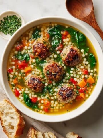 Hearty Turkey Meatball Soup with Fresh Vegetables and Aromatic Broth Recipe