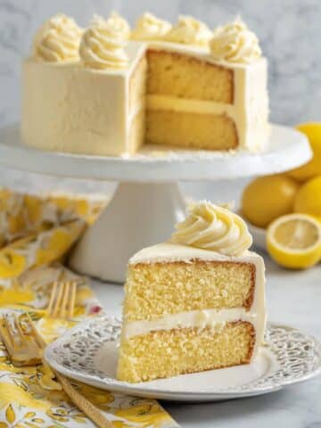 Lemon Cake with Lemon Buttercream Frosting Recipe