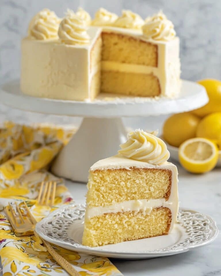 Lemon Cake with Lemon Buttercream Frosting Recipe