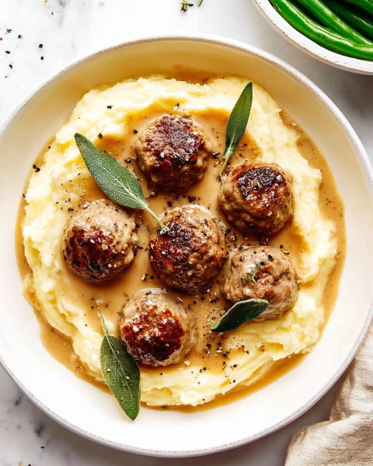 Turkey Meatballs with Herb-Infused Gravy Recipe