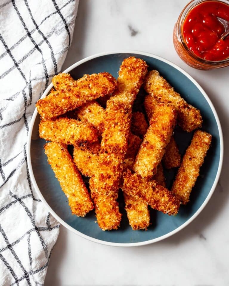Homemade Crispy Baked and Fried Mozzarella Sticks with Marinara Dipping Sauce Recipe