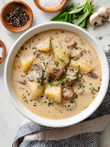 Creamy Steak and Mushroom Soup Recipe