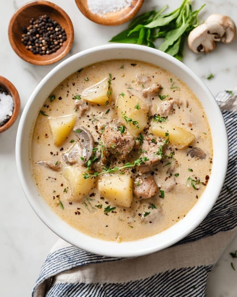 Creamy Steak and Mushroom Soup Recipe