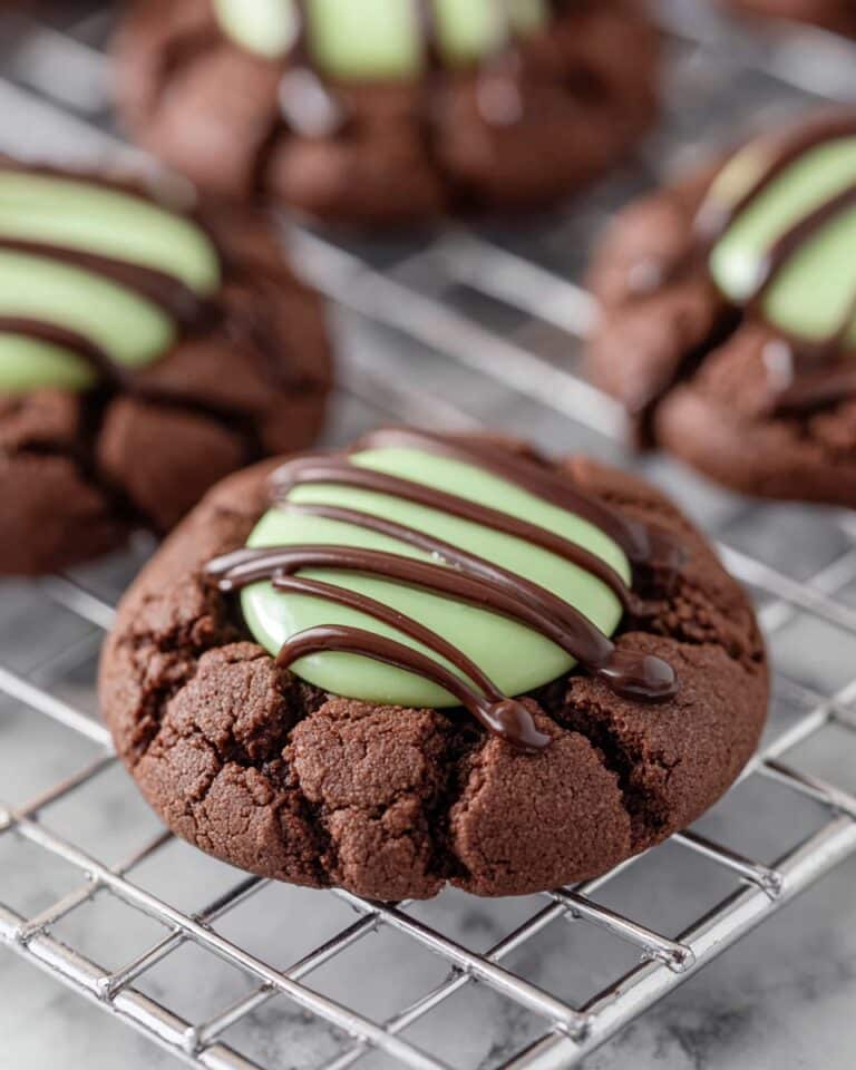 Chocolate Mint Thumbprint Cookies Recipe
