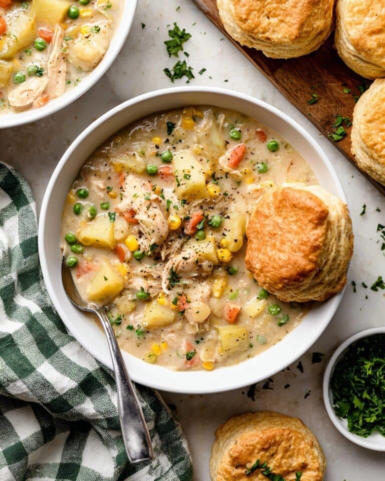 Slow Cooker Chicken Pot Pie Soup Recipe