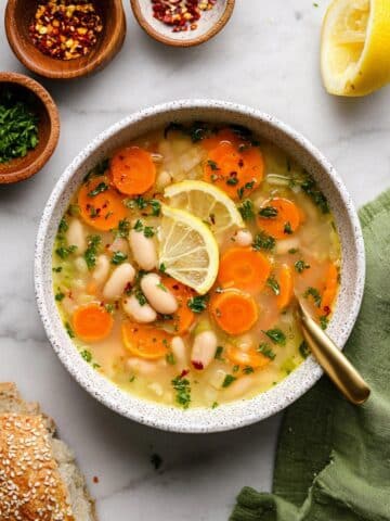 Easy Lemon Rosemary White Bean Soup Recipe