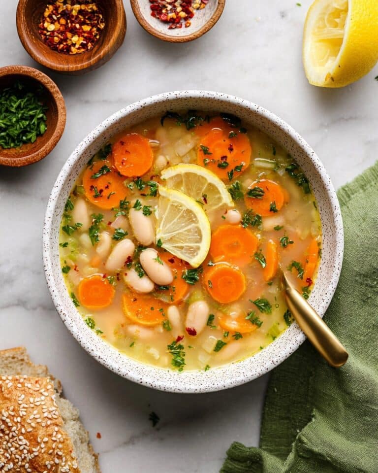 Easy Lemon Rosemary White Bean Soup Recipe