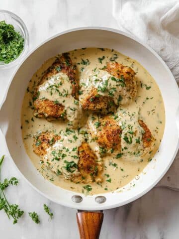 Parmesan Crusted Chicken with Lemon Cream Sauce Recipe