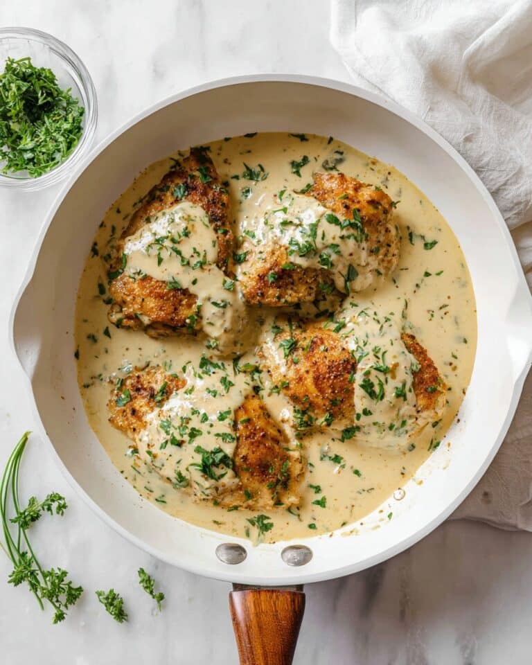 Parmesan Crusted Chicken with Lemon Cream Sauce Recipe