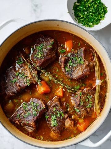 Apple Cider Braised Short Ribs with Rosemary Gremolata Recipe