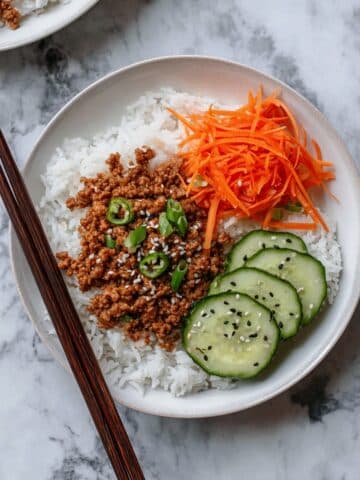 Korean Ground Turkey Rice Bowls Recipe