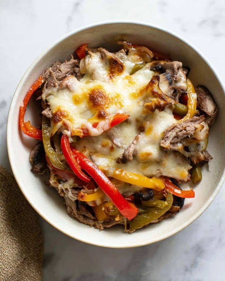 Keto Philly Cheesesteak Casserole Recipe